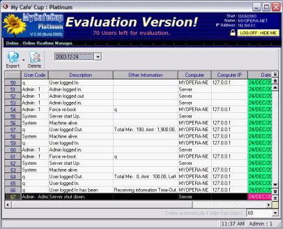 INTERNET CAFE SOFTWARE / CYBERCAFE SOFTWARE / GAMING CAFE SOFTWARE / CYBER CAFE MANAGER